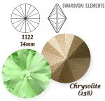 SWAROVSKI ELEMENTS RIVOLI 1122 CHRYSOLITE (238) 14 mm