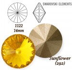 SWAROVSKI ELEMENTS RIVOLI 1122 SUNFLOWER (292) 14 mm