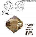 SWAROVSKI ELEMENTS XILION BEAD 5328 CRYSTAL (001) BRONZE SHADE (BRSH)