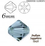 SWAROVSKI ELEMENTSXILION BEAD  5328 INDIAN SAPPHIRE (217)