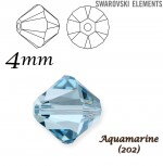 SWAROVSKI ELEMENTS XILION BEAD  5328, AQUAMARINE (202) 