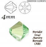 SWAROVSKI ELEMENTS XILION BEAD 5328 PERIDOT (214) AURORE BOREALE (AB)